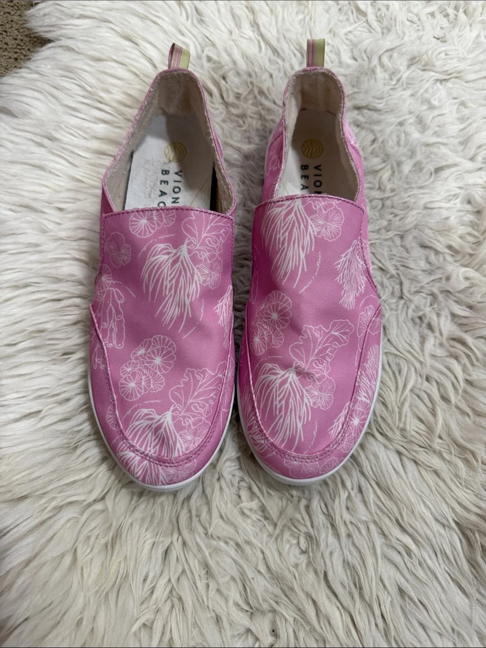WOMENS VIONIC VENICE MALIBU SLIP-ON CANVAS SNEAKER - PROTEUS JELLYFISH - PINK 10